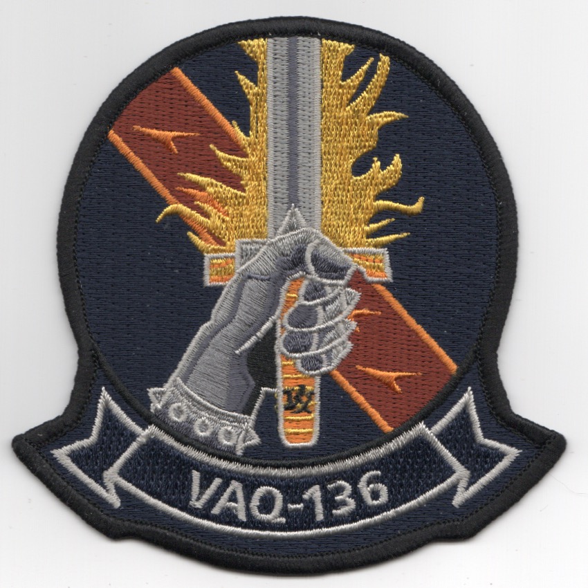 VAQ-136 Squadron Patch (Hand w/Sword)
