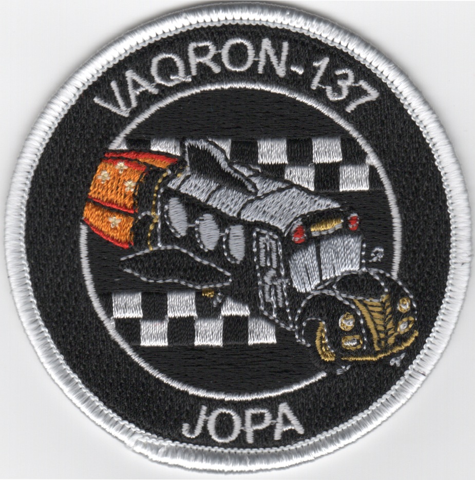 VAQ-137 'JOPA' Patch (Black/White Border/No V)