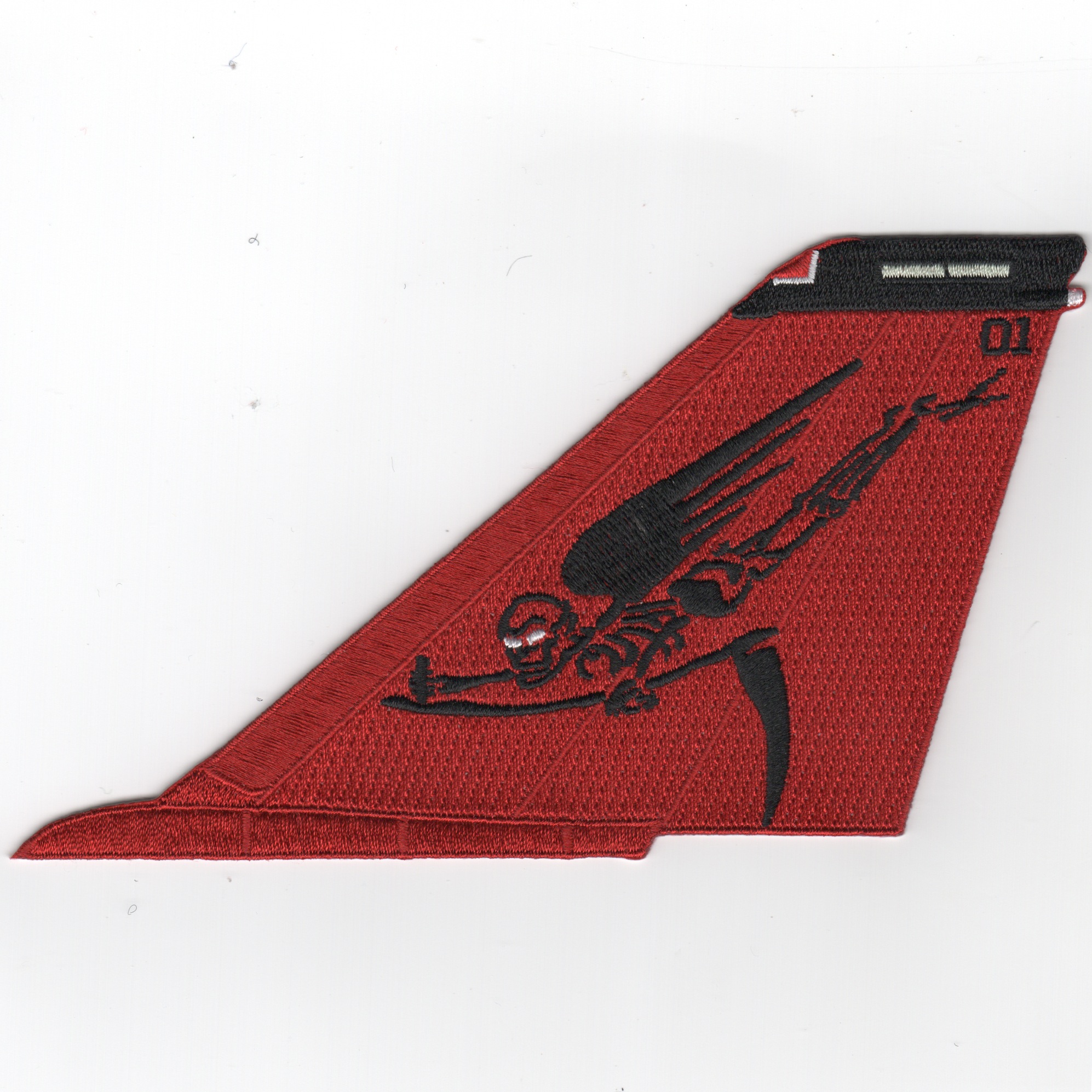 VF-101 F-14 Tail (All Red/Flying Moe/No Text)