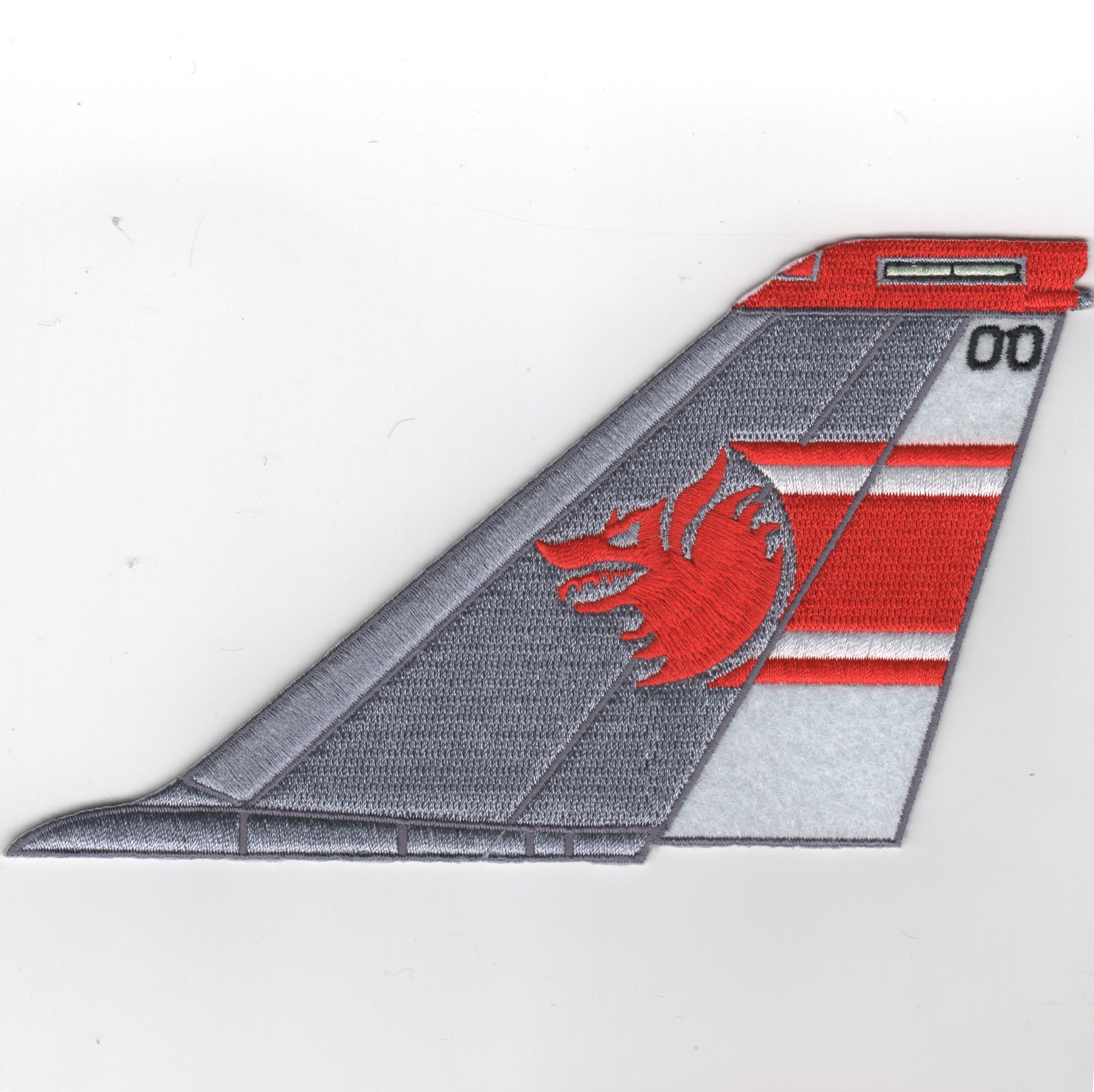 VF-1 F-14 Tomcat Tail Fin (Red/White/No Text)