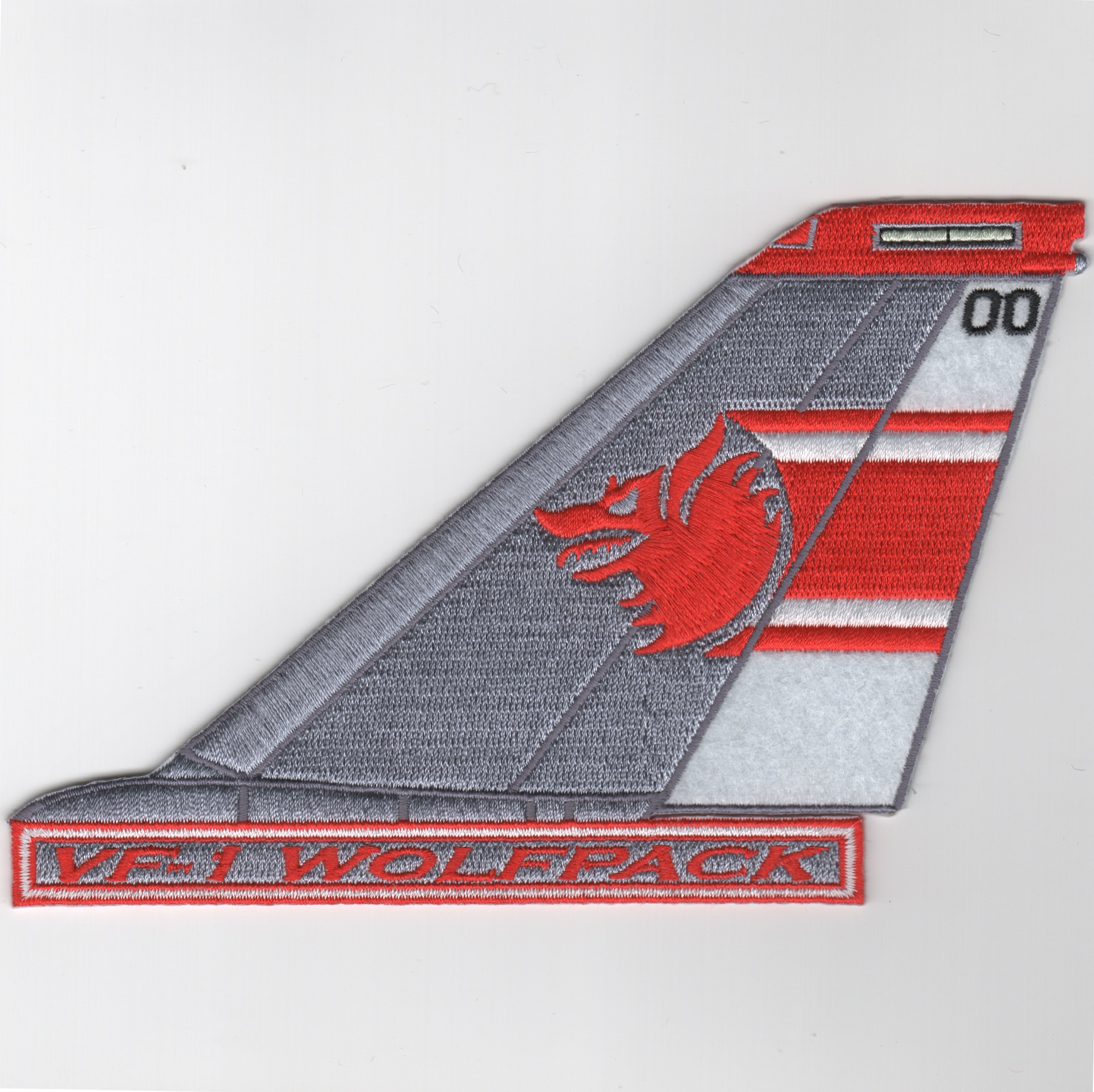 VF-1 F-14 Tomcat Tail Fin (Red/White/Text)