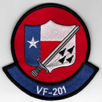 *VF-201* Patch (1-Tab on Bottom/F-14s)
