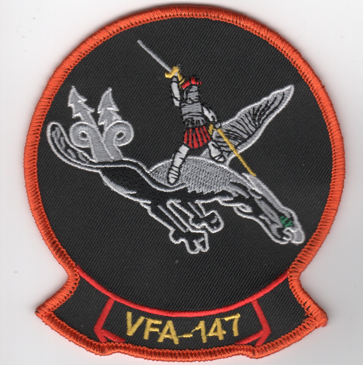 VFA-147 Sqdn Patch (Gray Man/Gray Dragon)