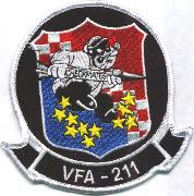 VFA-211 *BRUTUS* Squadron Patch (Blk/White Border)