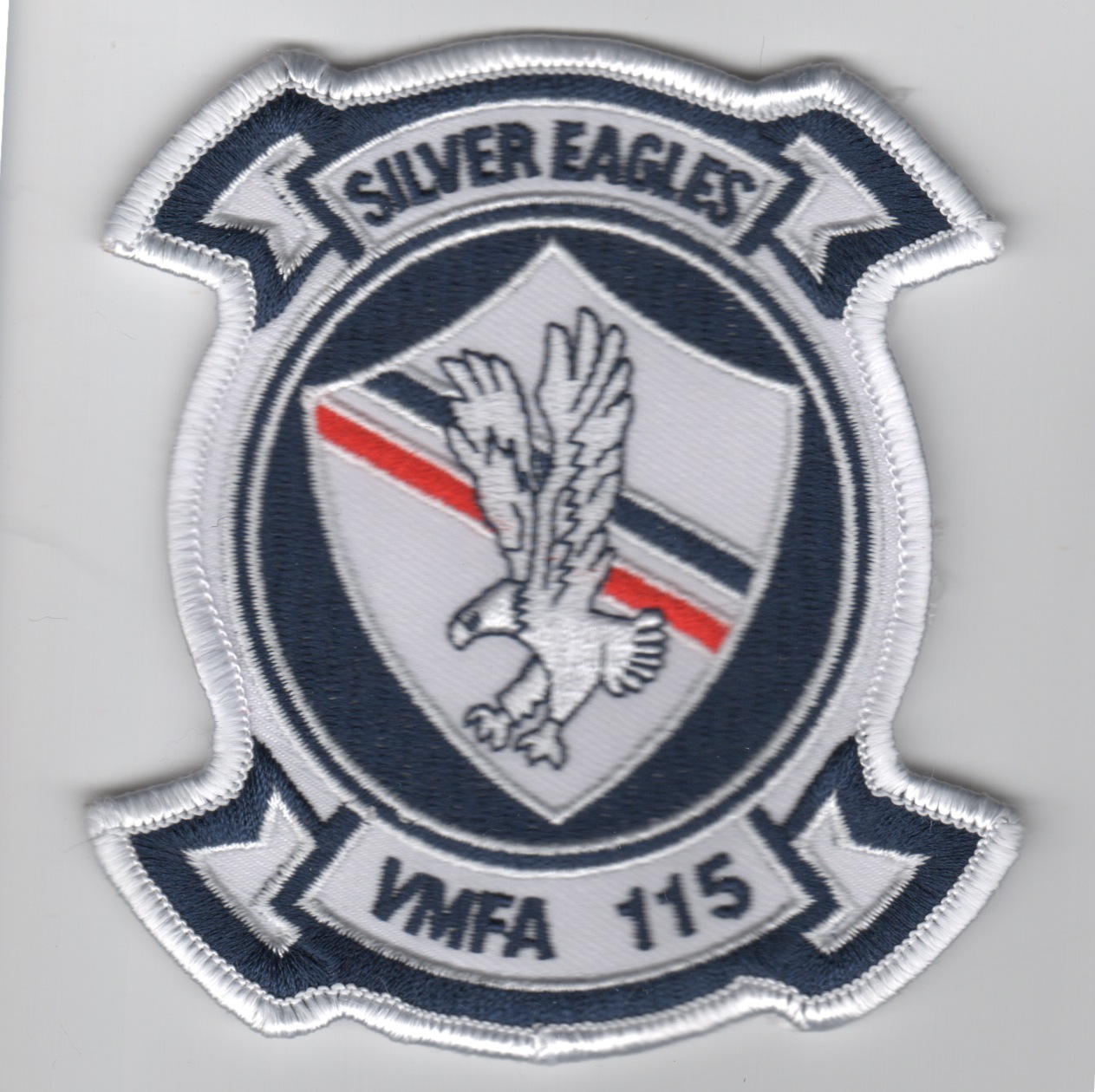 VMFA-115 Squadron Patch (White/White Eagle/No Velcro)
