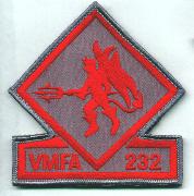 VMFA-232 Squadron Patch (GRAY/No Velcro)