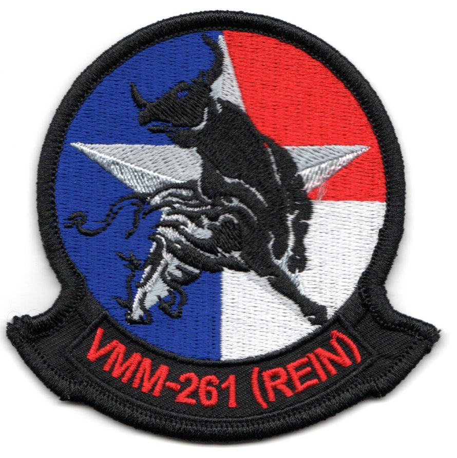 VMM-261 Squadron Patch (Bull on TX Flag)
