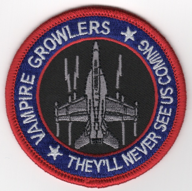 VX-9 F-18 'Never See Us' Bullet Patch (Red Border)