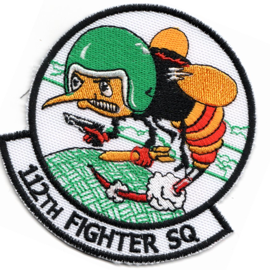 112FS Squadron Patch (White)