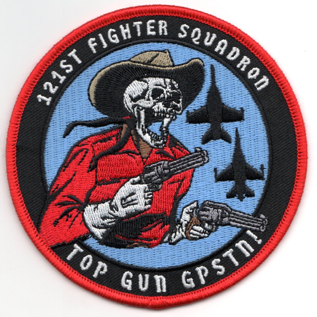 121FS 'TOP GUN GPSTN!' Patch (Red Border)