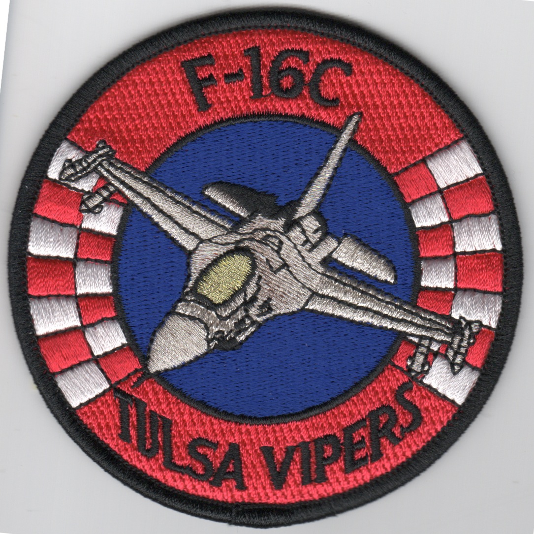 125FS 'Tulsa Vipers' Patch (Silver F-16)