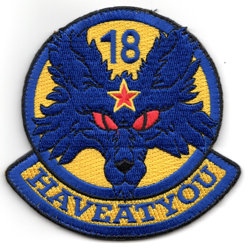 18th Aggressor 'Have At You' Patch (Blue/Yellow)