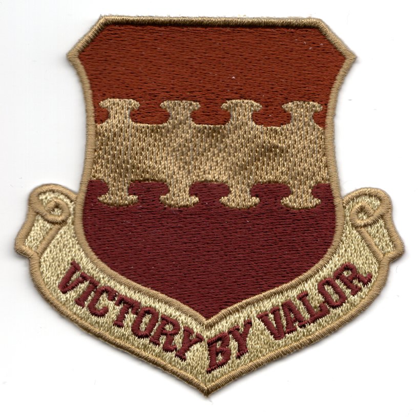 20th FW 'Victory by Valor' Wing Crest (Desert)