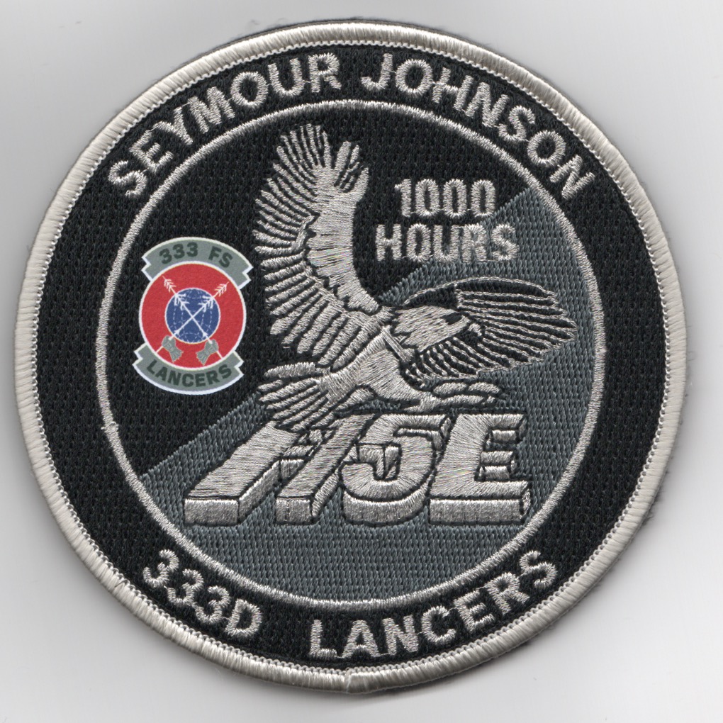 333FS 'F-15E Tinsel' Patch (Black/1000 Hours/V)