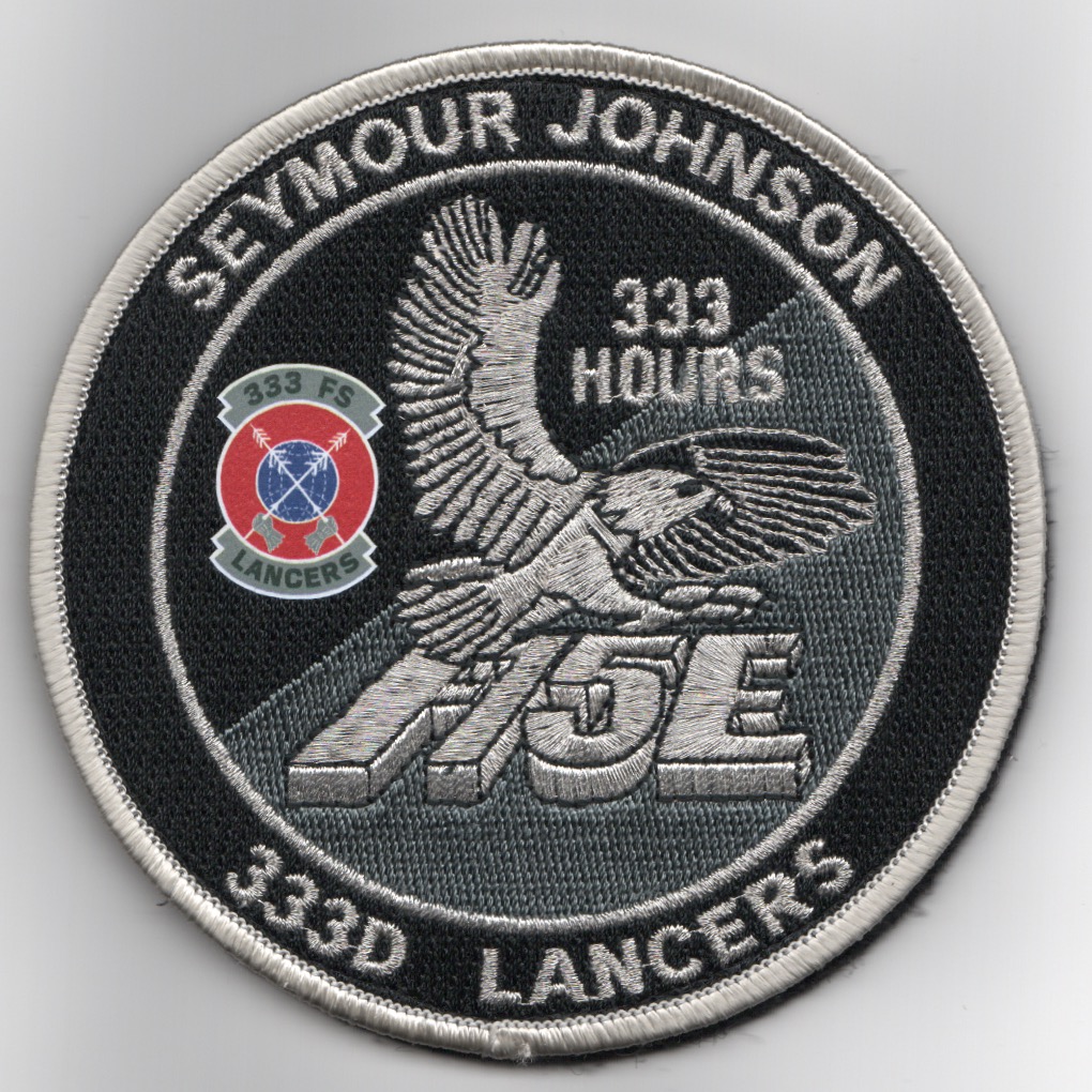 333FS 'F-15E Tinsel' Patch (Black/333 Hours/V)