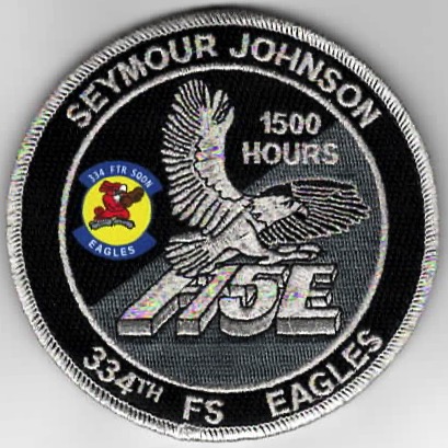334FS F-15E 1500 Hours 'Tinsel' Patch (Silver Number)