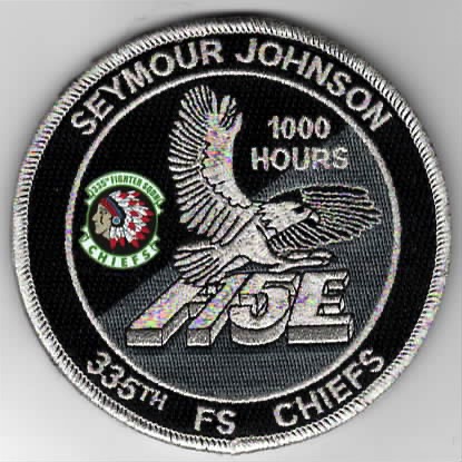 335FS F-15E 1000 Hours 'Tinsel' Patch (Hours In Quadrant)