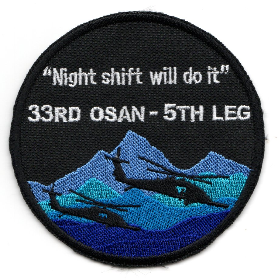 33RS 'NIGHT SHIFT' Patch (Black)