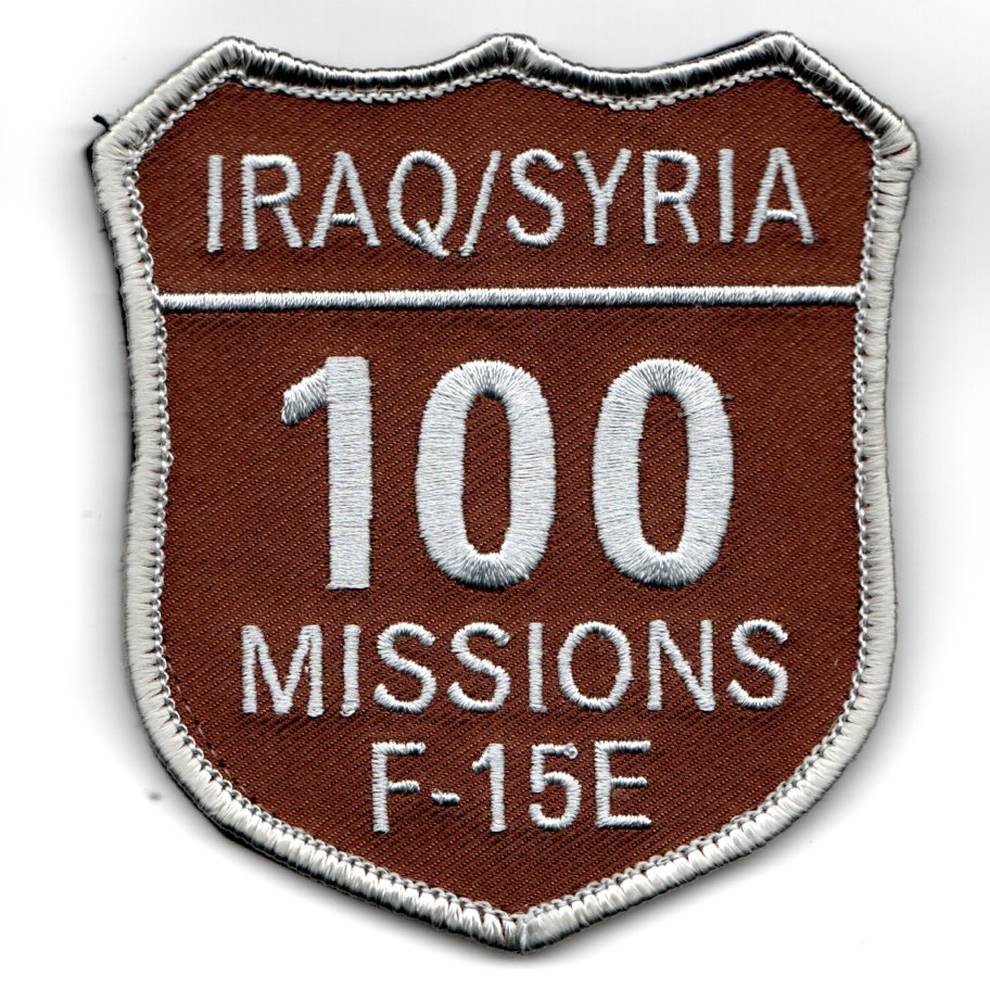 F-15E Iraq/Syria '100 Missions' Shield (Des)