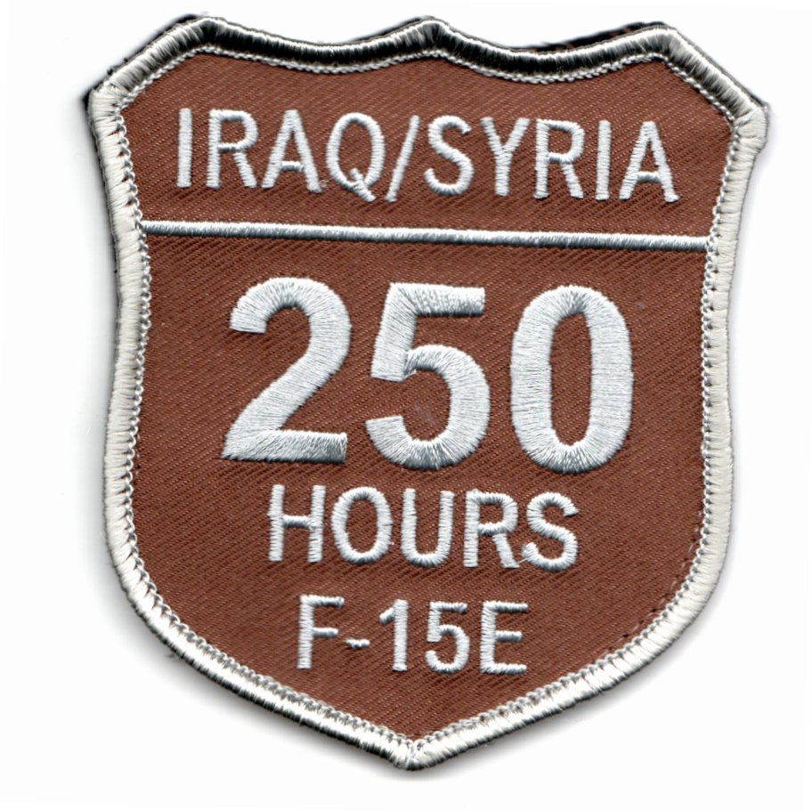 F-15E Iraq/Syria '250 HOURS' Shield (Des)