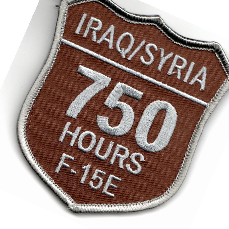 F-15E Iraq/Syria '750 HOURS' Shield (Des)