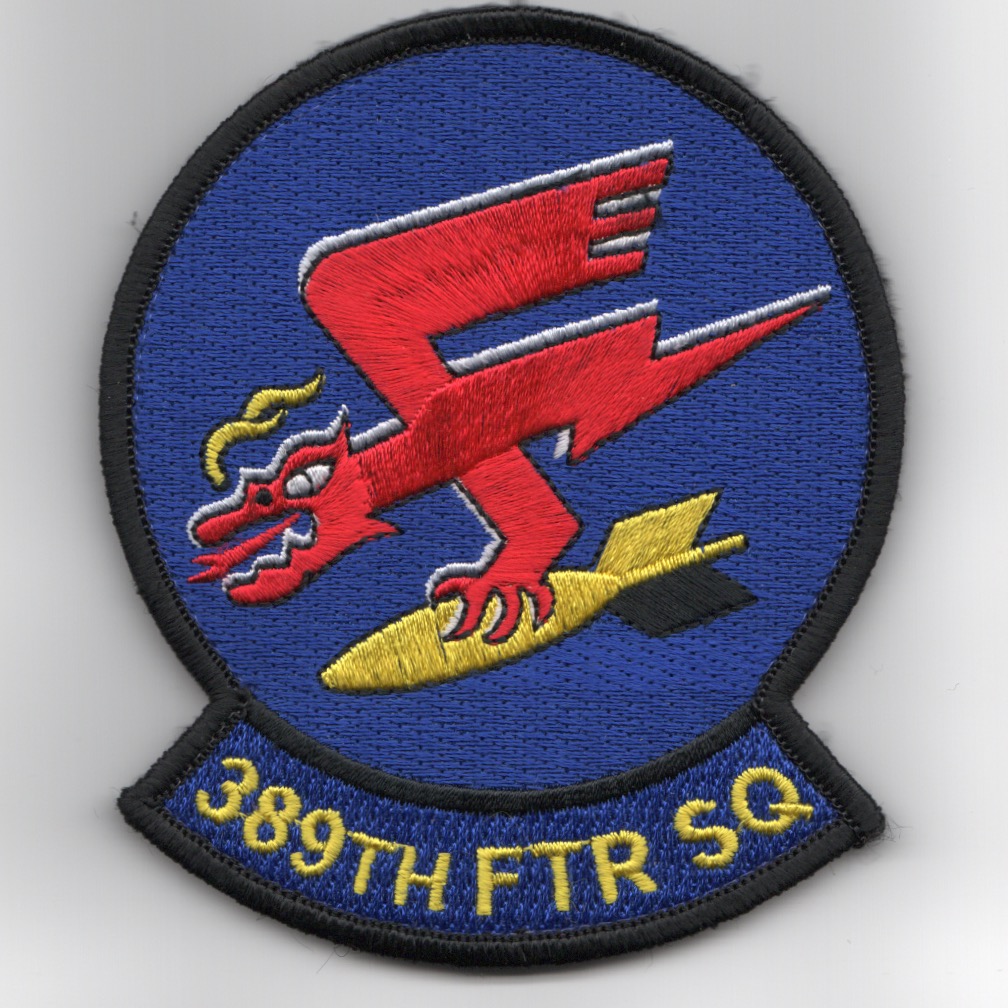 389FS Squadron Patch (Blue/4-in)