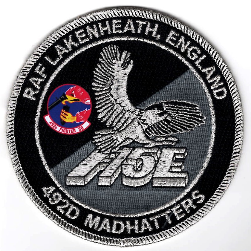 492FS F-15E 'Tinsel' Patch (Black/White Letters)