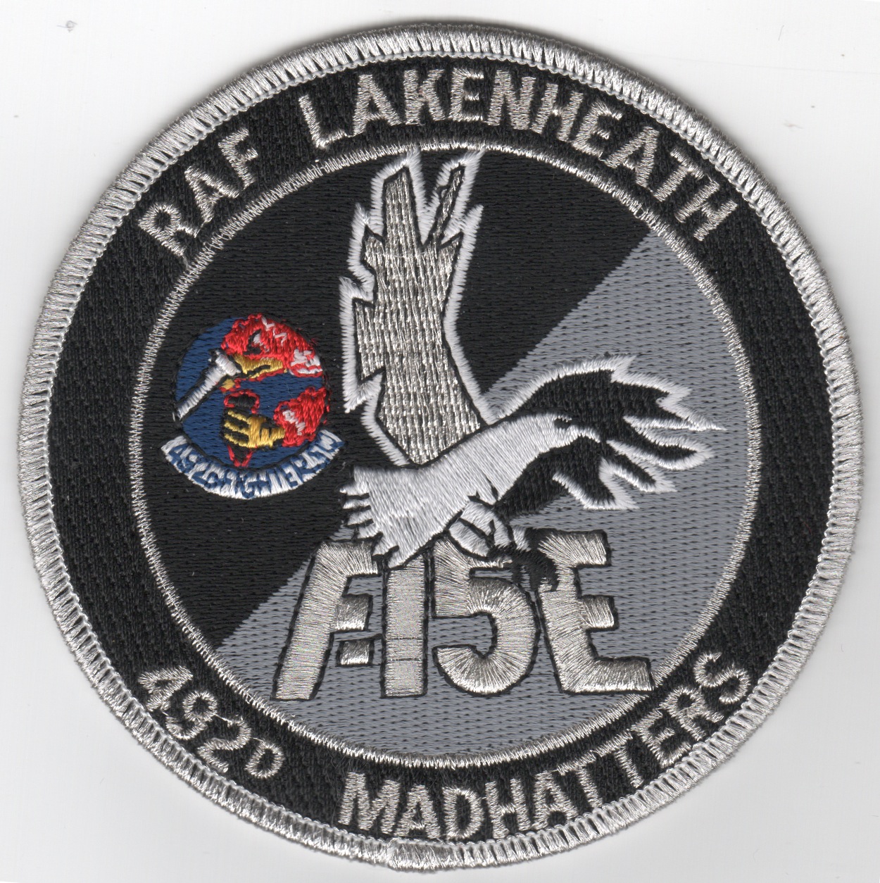 492FS F-15E 'Tinsel' Patch (Black/White Letters)