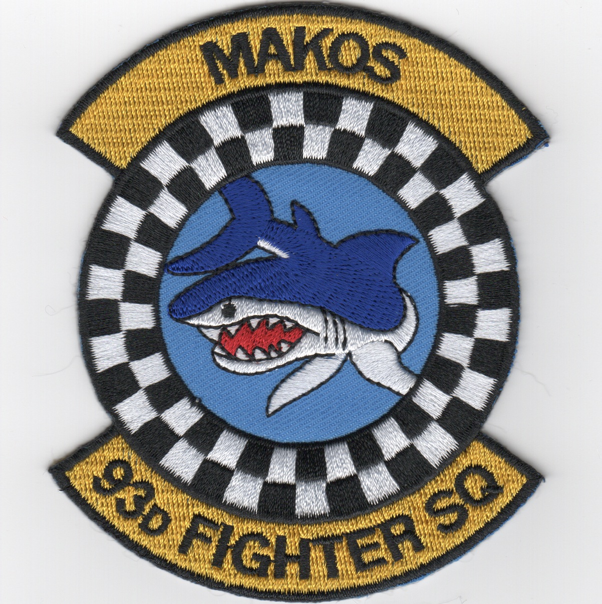 93d FS 'Makos' Patch (Blue/Yellow)