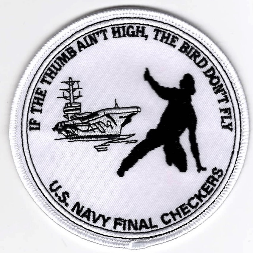 USN CVN *FINAL CHECKERS* (White)