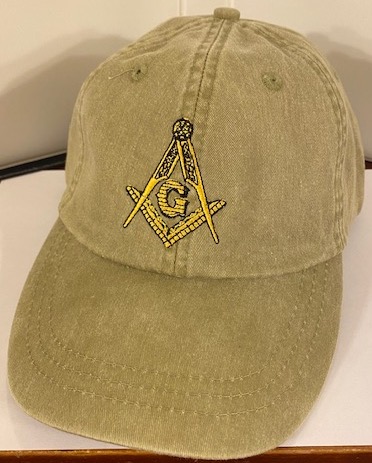Square-n-Compass 'Form Fitting' Ballcap (Khaki)