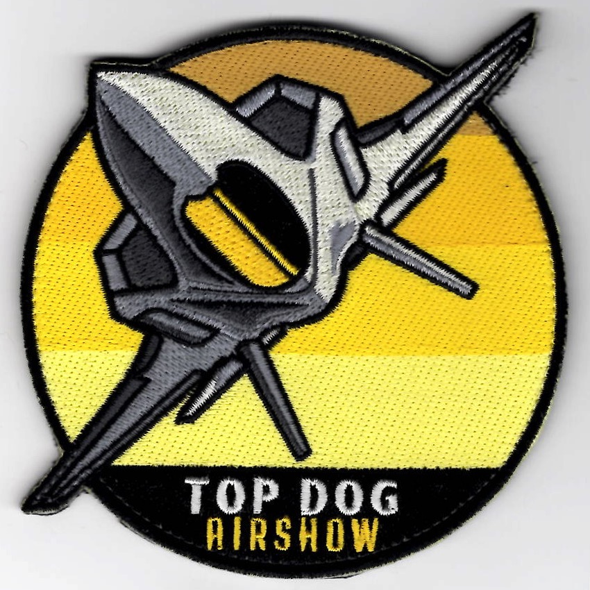 F-22 *TOP DOG AIRSHOW* (Round/Yellow/V)