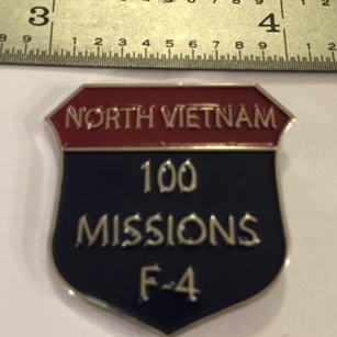 F-4 100 Missions (N. Viet) Lapel Pin