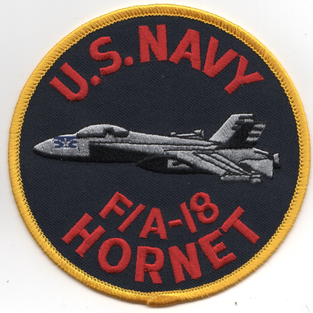 USN F/A-18 Hornet (Round/Yellow Border)