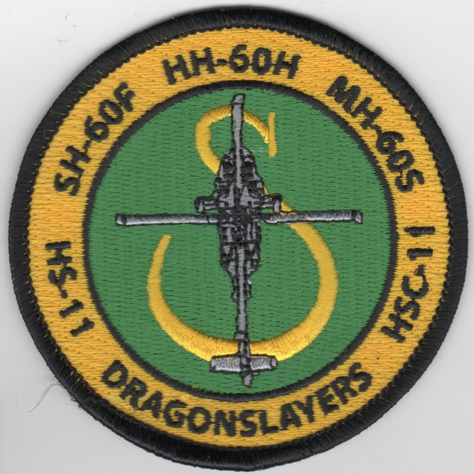 HS/HSC-11 Helo 'Bullet' Patch (Ylw/Grn)