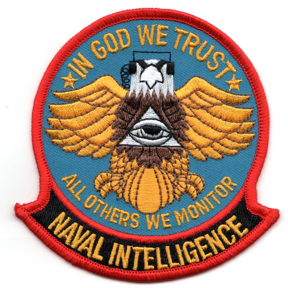 US Naval Intelligence Patch (Red Border)