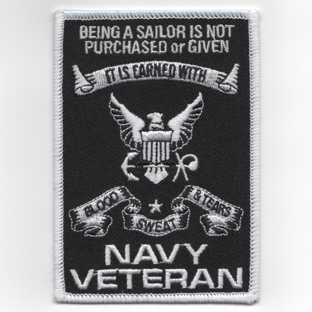 NAVY VETERAN (Blk/Rect)