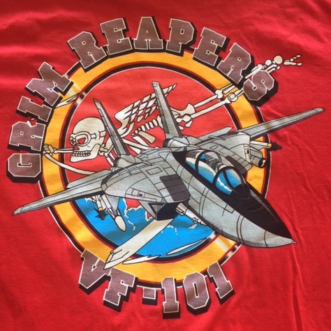 VF-101 Squadron T-shirt (Red/Back Logo)