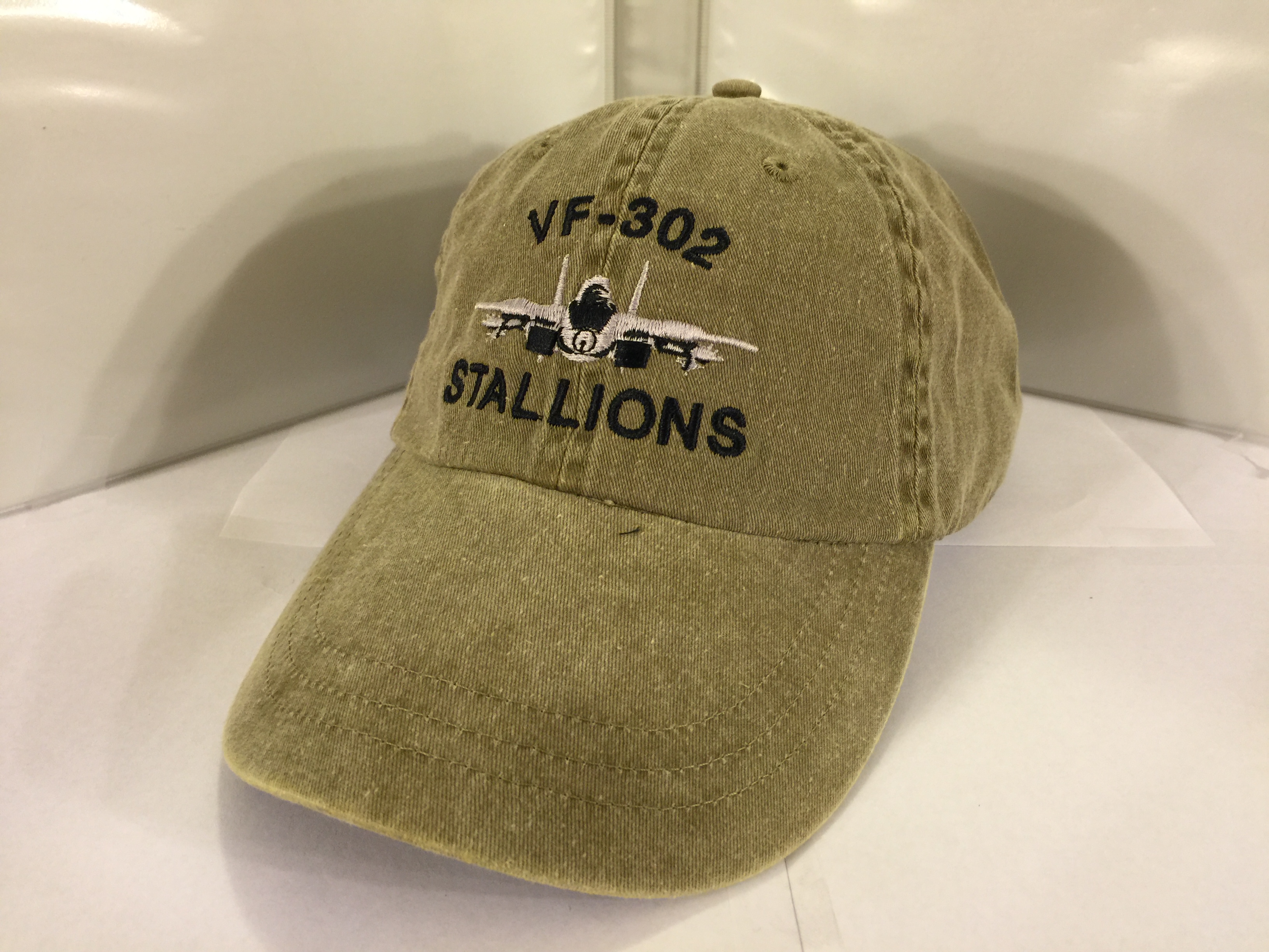 VF-302/F-14 Ballcap (Khaki/Dir. Emb.)
