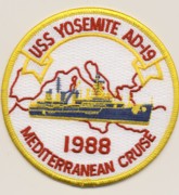 AD-19 USS Yosemite Med '88 Cruise Patch