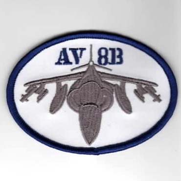 AV-8B Harrier Oval (White/Blue Border)