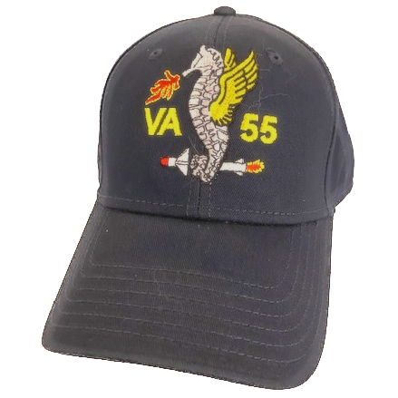 VA-55 *SEAHORSE w/TEXT* Ballcap (D.E./Dark Blue)