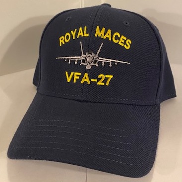 VFA-27 Ballcap w/F-18 (Dark Blue)