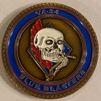 VA-34 'BLUE BLASTERS' Coin (Front)