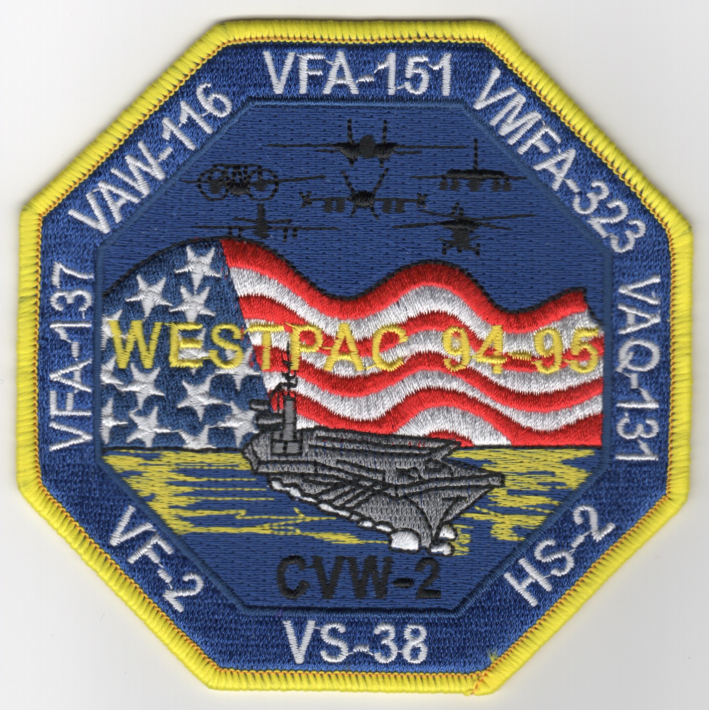 CV-64/CVW-2 1995 WestPac (Octagon) Cruise Patch