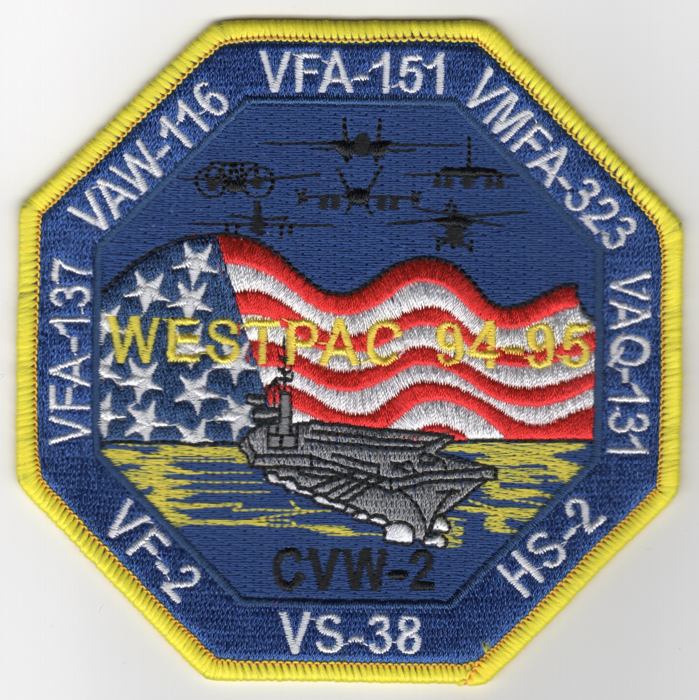 CV-64/CVW-2 1995 WestPac (Octagon) Cruise Patch