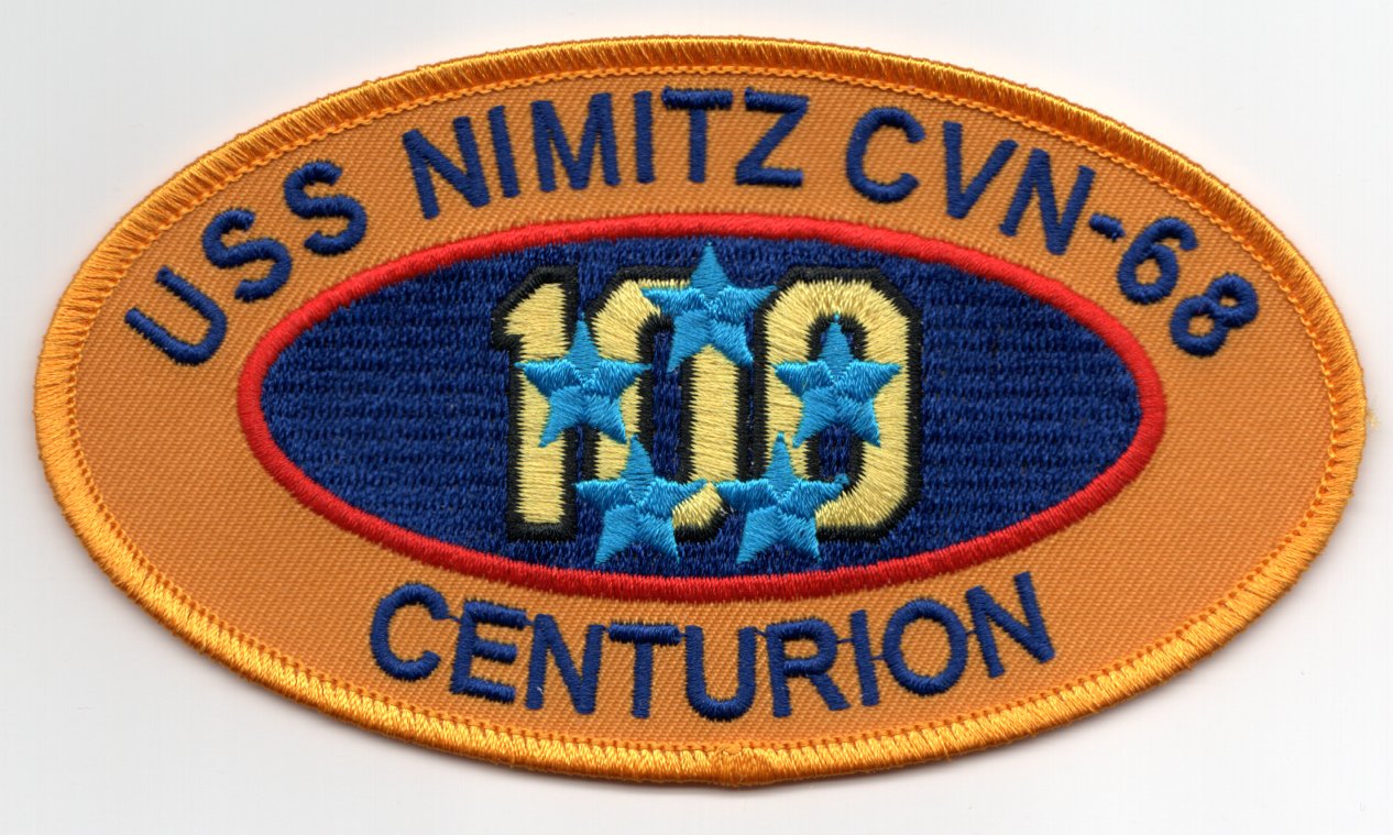 CVN-68 '100 CENTURION' Patch (Oval)