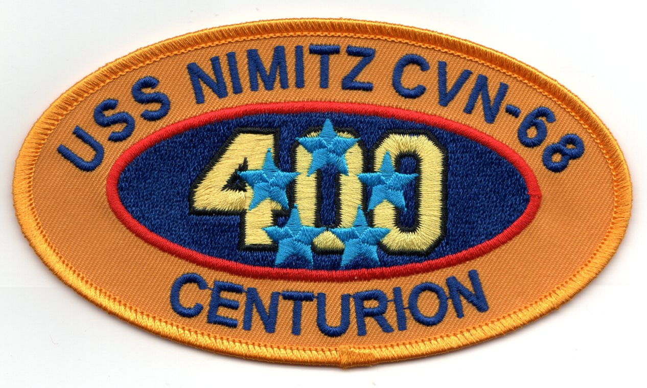 CVN-68 '400 CENTURION' Patch (Oval)