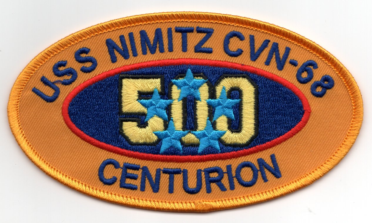 CVN-68 '500 CENTURION' Patch (Oval)