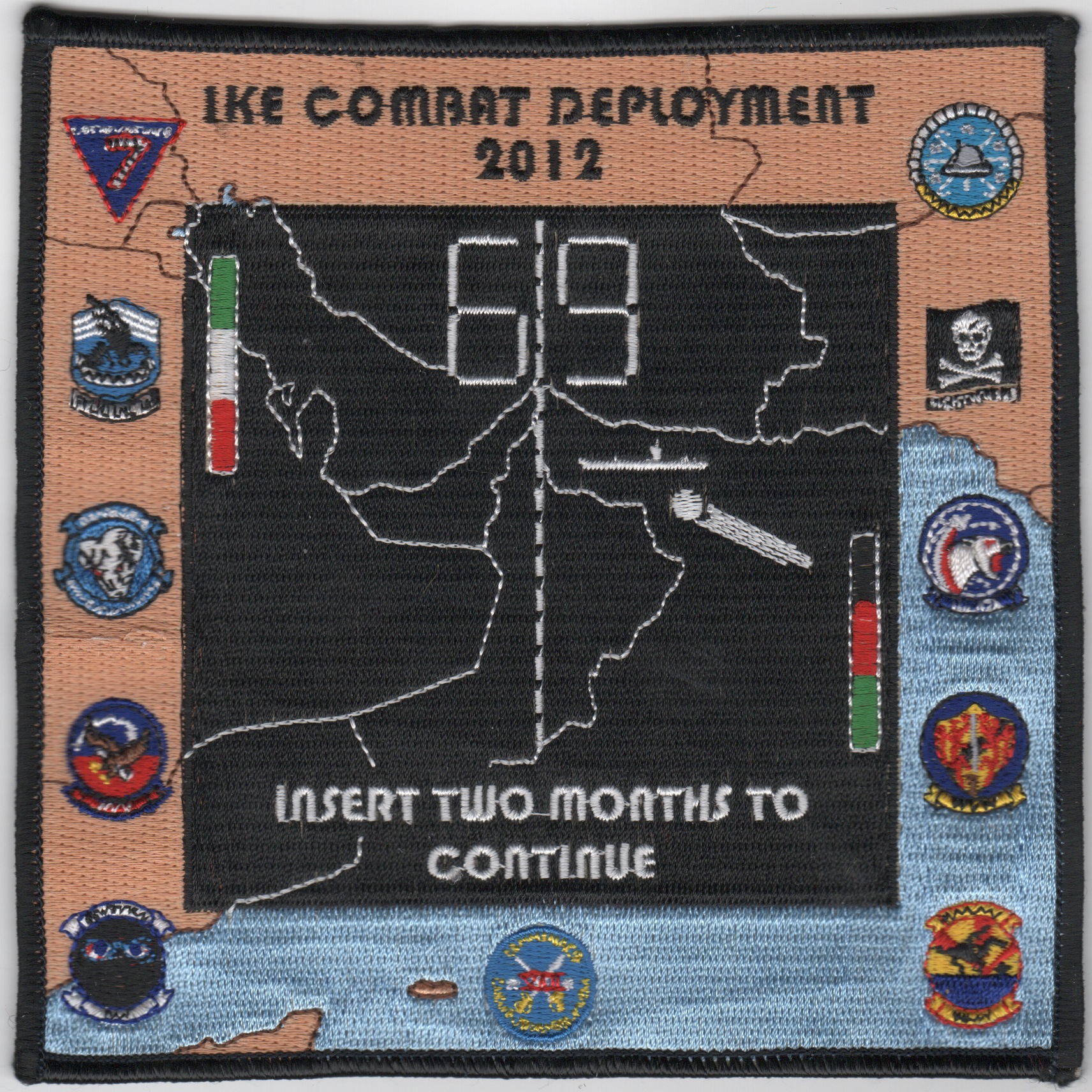 CVN-69/VFA-143/CVW-7 2012 'COMBAT DEPLOYMENT' Cruise Patch